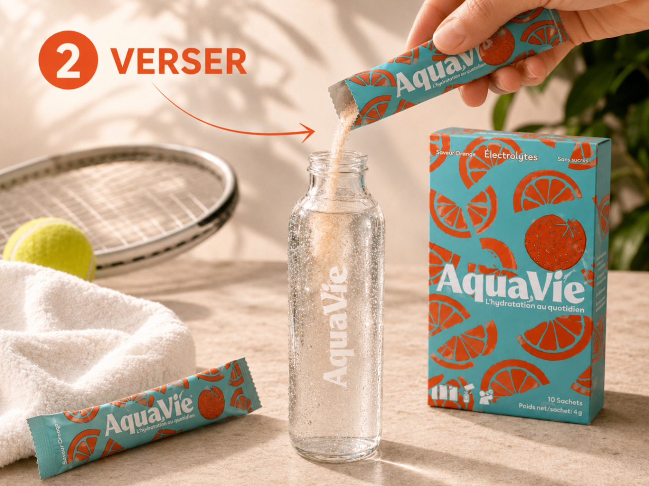 Verser dans 400ml d'eau fraîche